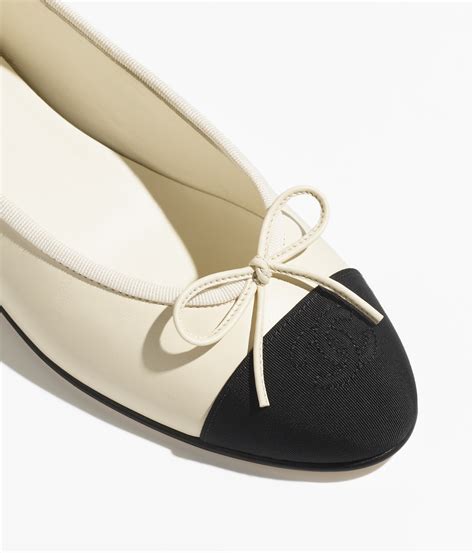 chanel ballet flats in black calf leather footwear with elasticated|Chanel ballet flats women.